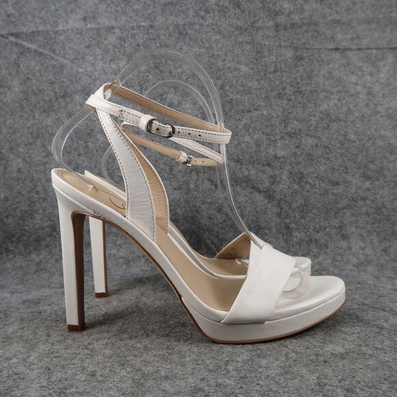 Sam Edelman Shoes Women 8 Sandal Heels Ankle Strap Platform Fashion Leather Jade - Picture 2 of 16